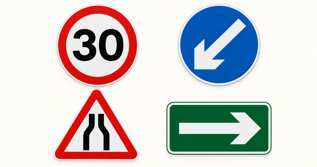 driving test signs