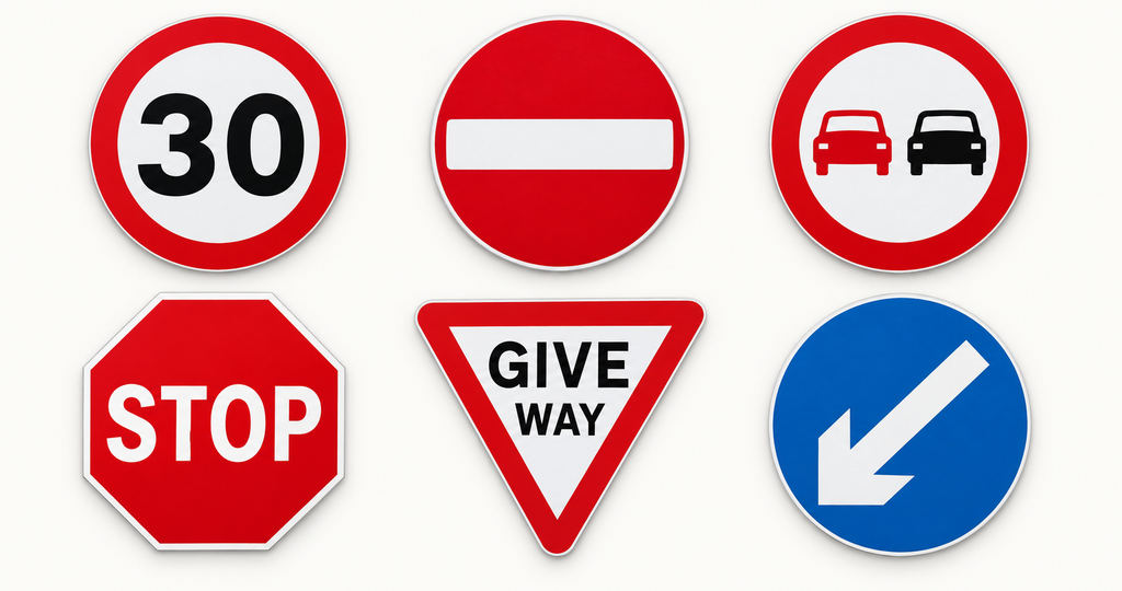 driving test signs