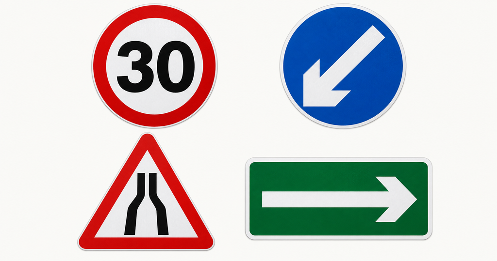 driving test signs