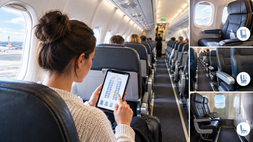 Traveller choosing the best aircraft seat for a comfortable UK flight journey